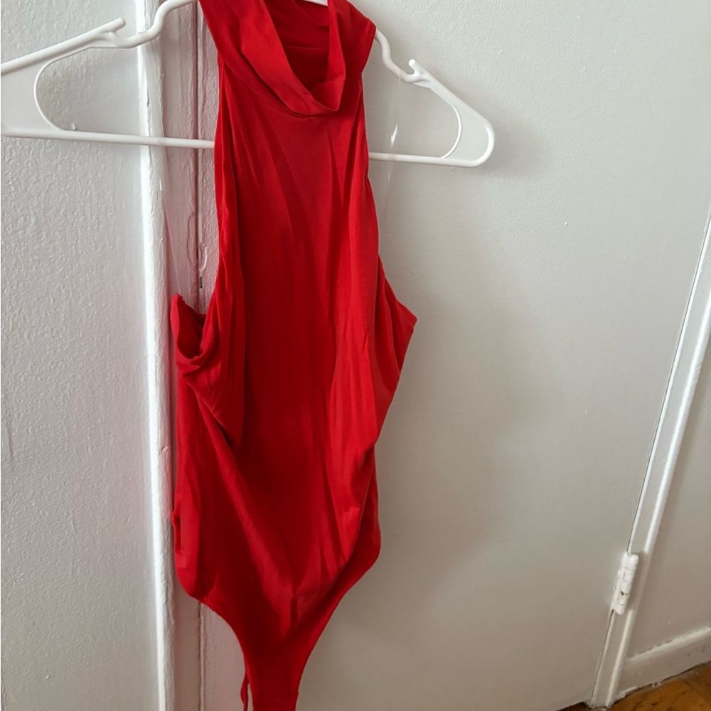 Lululemon WunderLust Red Sleeveless Bodysuit